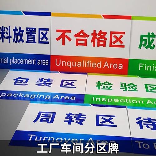 車加工區(qū)工廠車間分區(qū)牌與標識標牌設(shè)計指南 提升管理效率與安全性